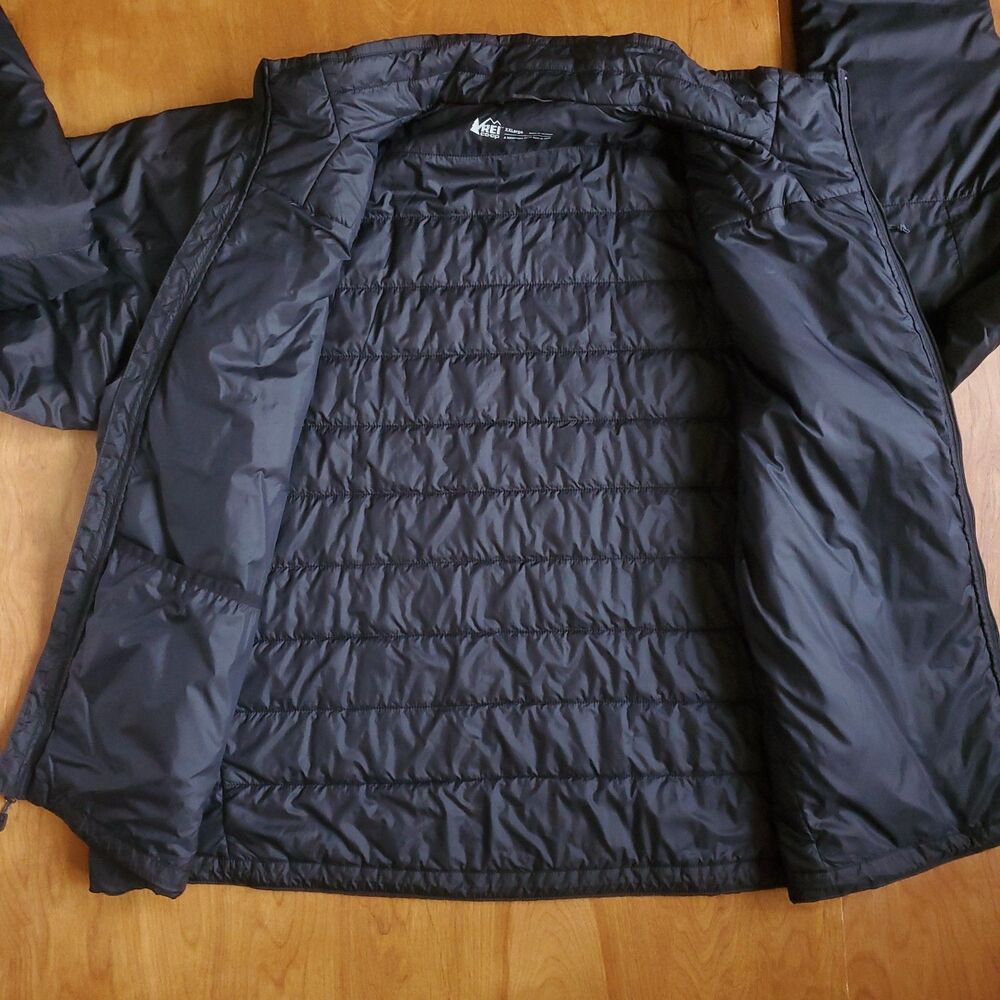 REI COOP Jacket Mens XXL Black Flash Insulated Primaloft Packable Puffer Coat - Picture 3 of 10